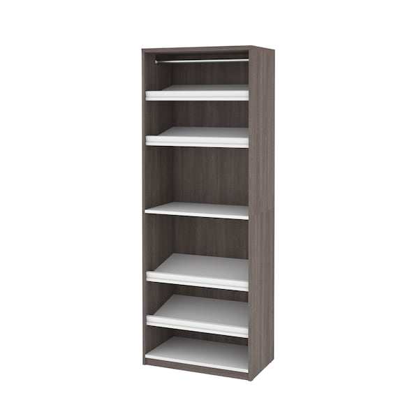 Cielo 30W 29.5 in Closet Organizer, Bark Grey & White
